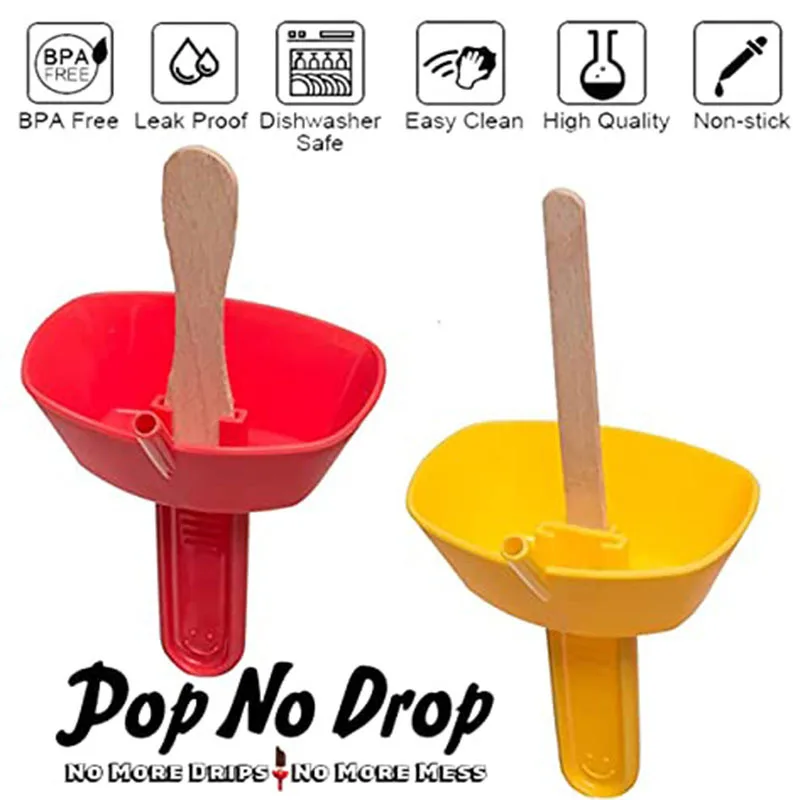 Popsicle holder Pop No Drop THE ORIGINAL Popsicle Ice Cream Leak Proof Holder Straw No Mess Portable
