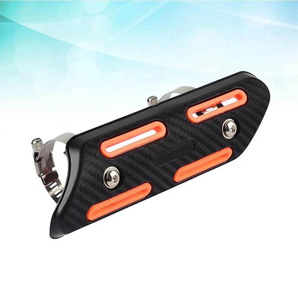 

Dirt Bike Muffler Pipe Exhaust Heat Shield Motorcycle Hollowed Heat Insulation Cover Motorcycle Modification (Orange)