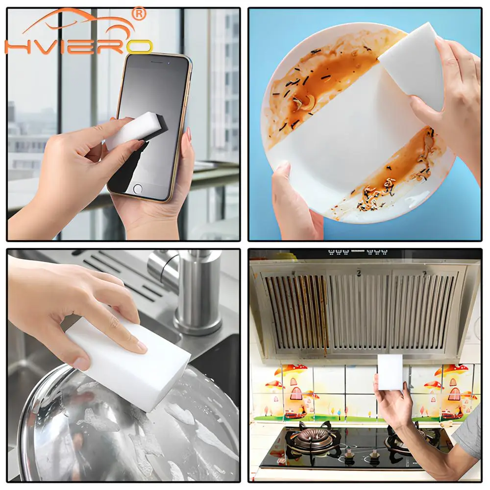 Cleaning Sponges White Car Eraser Melamine Multi-Functional Kitchen Bathroom 10/20/30Pcs