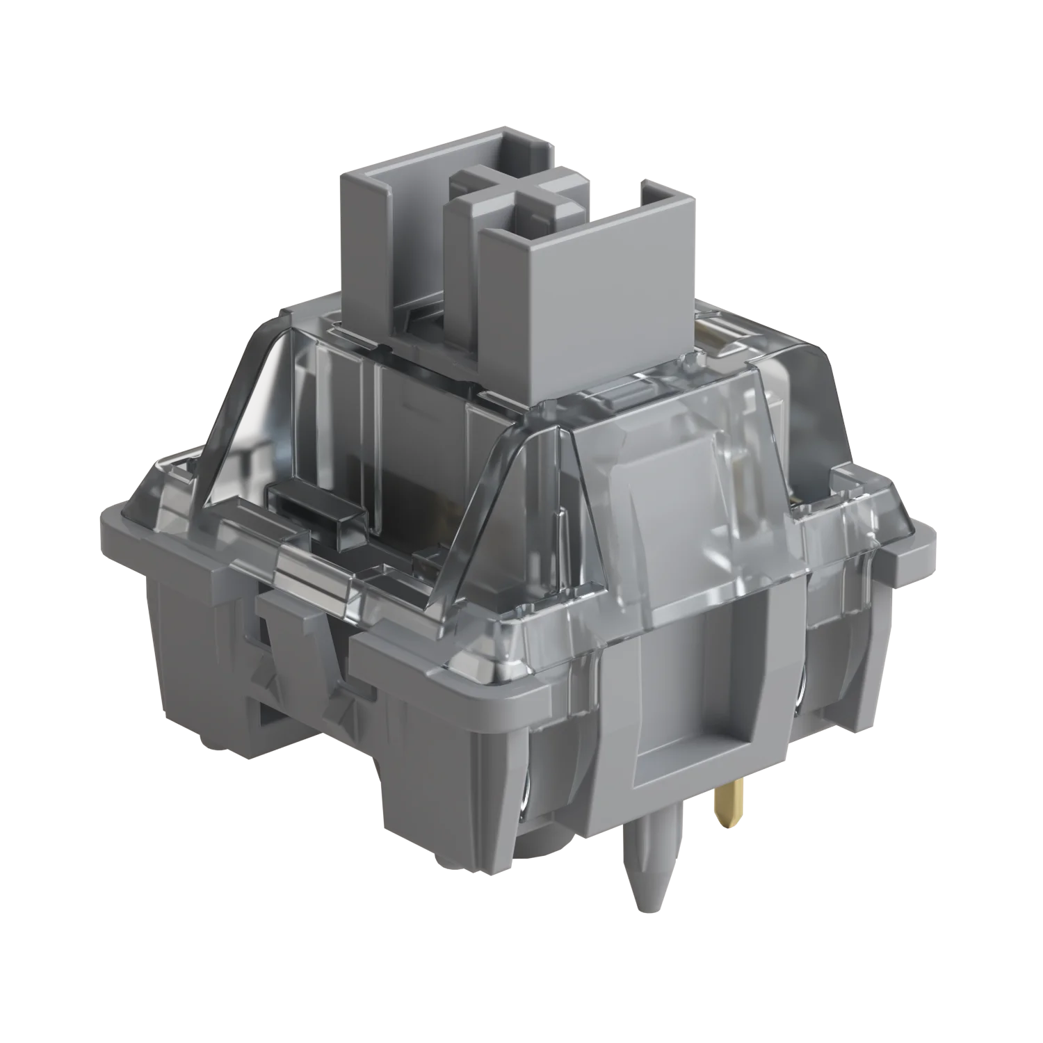 Interruptor Linear Akko com Stem Dustproof Compatível com Teclado Mecânico mx v3 Pro Silver Switches 40gf Pin 45 Pcs