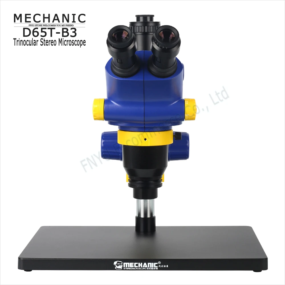 

3-глазный микроскоп, механическая проекция, Внешняя камера для ремонта телефона, обучение, HD, большая база, Тринокулярный Стерео инструмент для осмотра