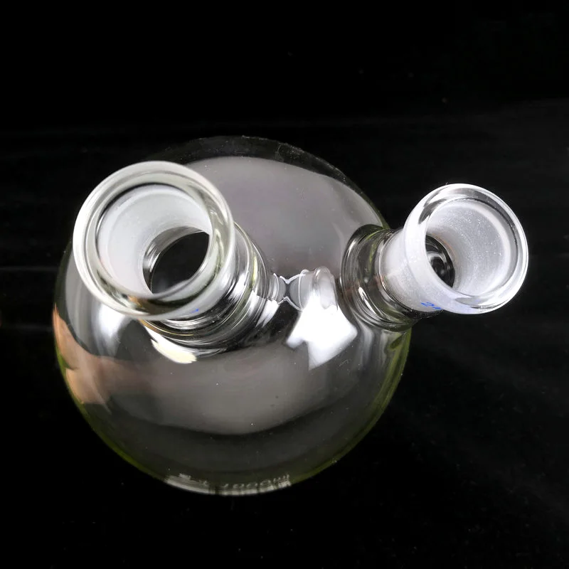 2 넥 유리 플라스크, 둥근 바닥, 높은 붕규산염 유리 반응 플라스크, 화학 실험실 용품, 100ml-2000ml, 1 개