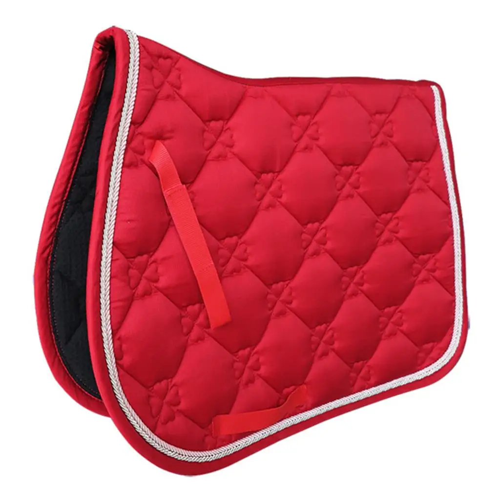 saddle-pad-all-purpose-horse-riding-dressage-supportive-cotton-blends-mat-shock-absorbing-equestrian-equipment-accessory