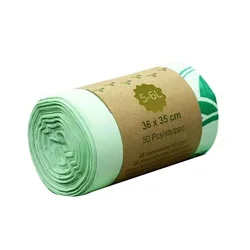 Eco - Friendly Compostable Kitchen Trash Bags, 10L Biodegradable (As Shown)
