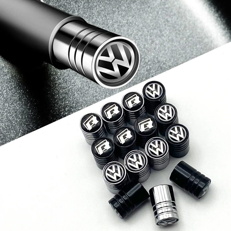 Wheel Valve Caps Car Tire Valve caps Emblem metal Cap Case for VW Volkswagen Golf Polo Passat Touran accessories Car Styling
