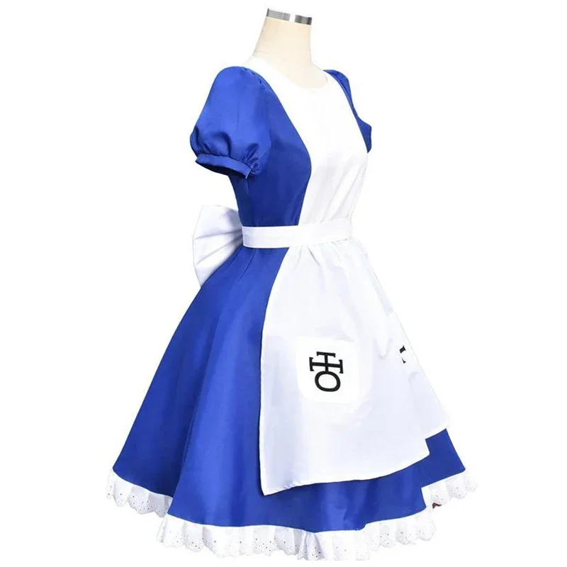 Gioco Alice Madness Returns Costume Cosplay Princess Dress Maid Dress Made Halloween Party Maid Dress Grembiule Parrucca Per Le Donne Ragazze