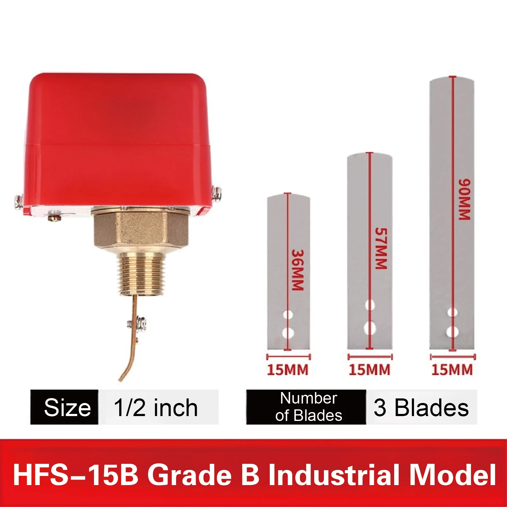 Paddle Flow Switch Target Flow Controller Adjustable Inline Liquid Sensor Mechanical Pipe Fluid Monitor