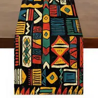 Western Native Boho Aztec Linen Table Runner Dresser Scarves Farmhouse Kitchen Dining Table Runners Holiday Party Decorations 1