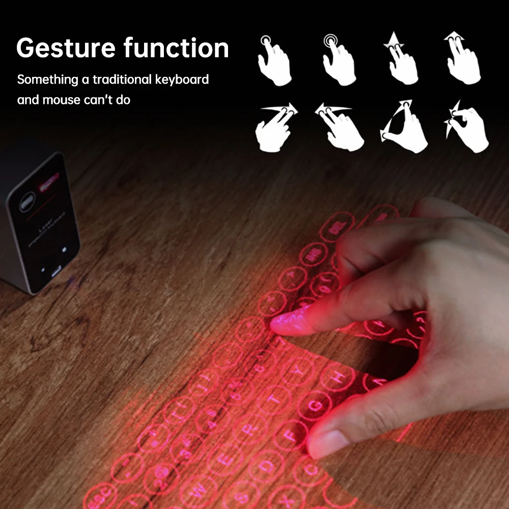 【Sale】Laser Keyboard Mini Virtual Keyboard Wireless BT Connect Suitable for Phone Pad Laptop Tablets For Windows XP & iOS8