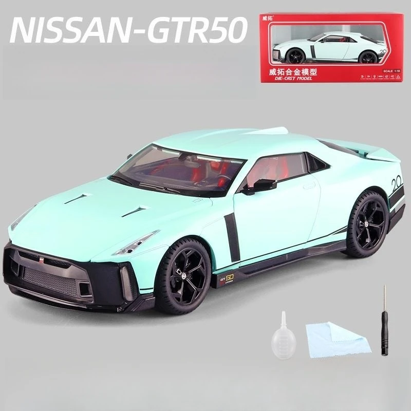 1/18 Nissan GTR 50 Toy Car Model Diecast Miniature Racing Model