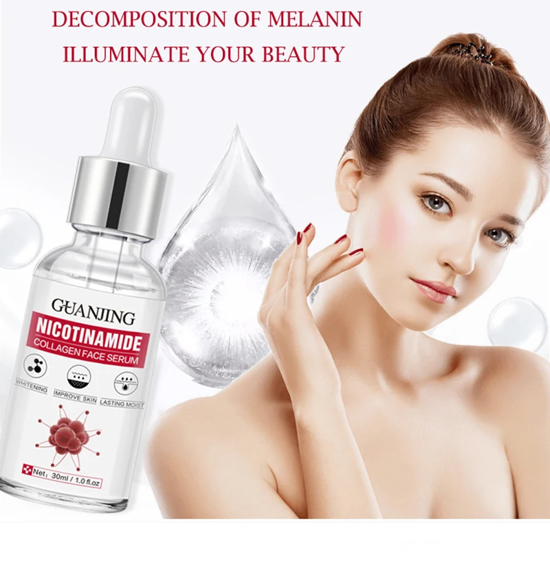 Nicotinamide Fulereno Hyaluronic Acid Moisturizing Face Serum Essence Shrink Pores Hydrating Anti-aging Brightening Skin Care 4