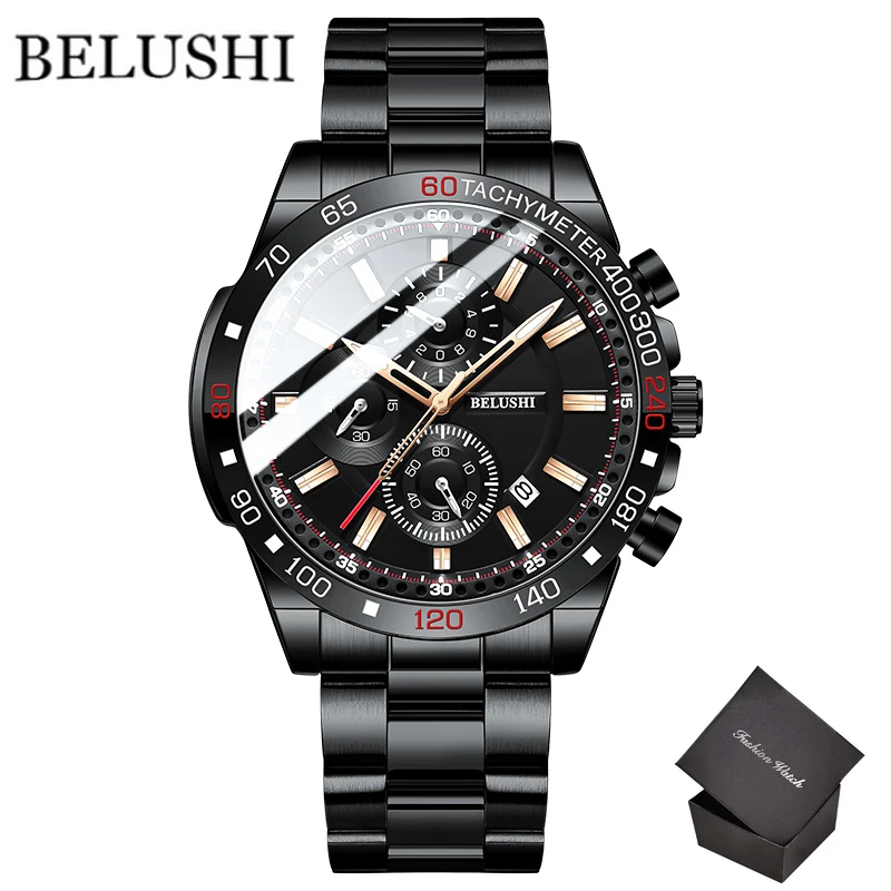 2022 Top Luxury Brand Watches For Men Sport Waterproof Quartz Men Watches Business Chronograph Stainless Steel Relogio Masculino 