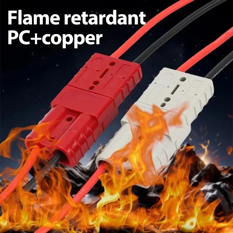 28cm Anderson Plugs 50A with Wire 12AWG M8 Post Jacket Forklift Battery Charging Cable Extension Cord Anderson Connector