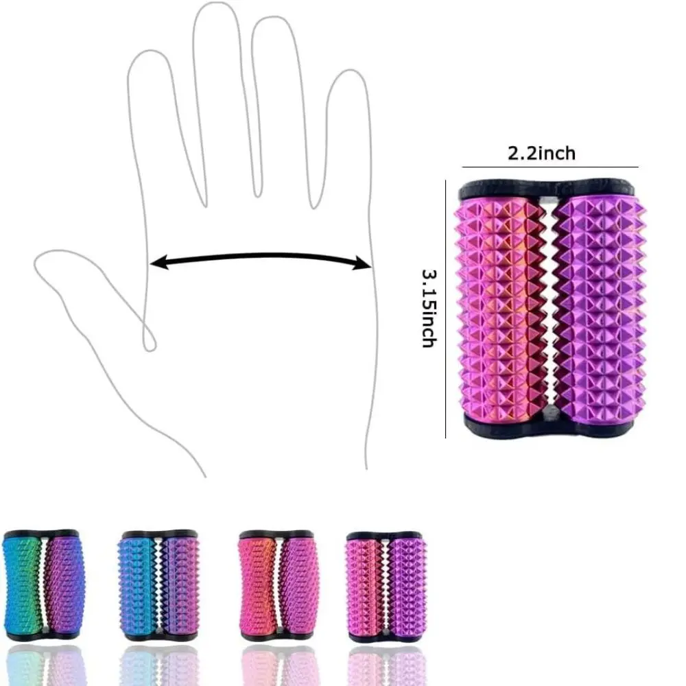 3D Printed Spike Grip Stimulato Double Roller Muscle Joint Relaxation Training Hand Massage Roller Toy Portable