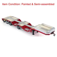 1/14 Scale RC 3 Axles Metal Trailer Extendible Trailers with LED Lights for Remote Control Tractor Truck Car DIY Models TH24281 1