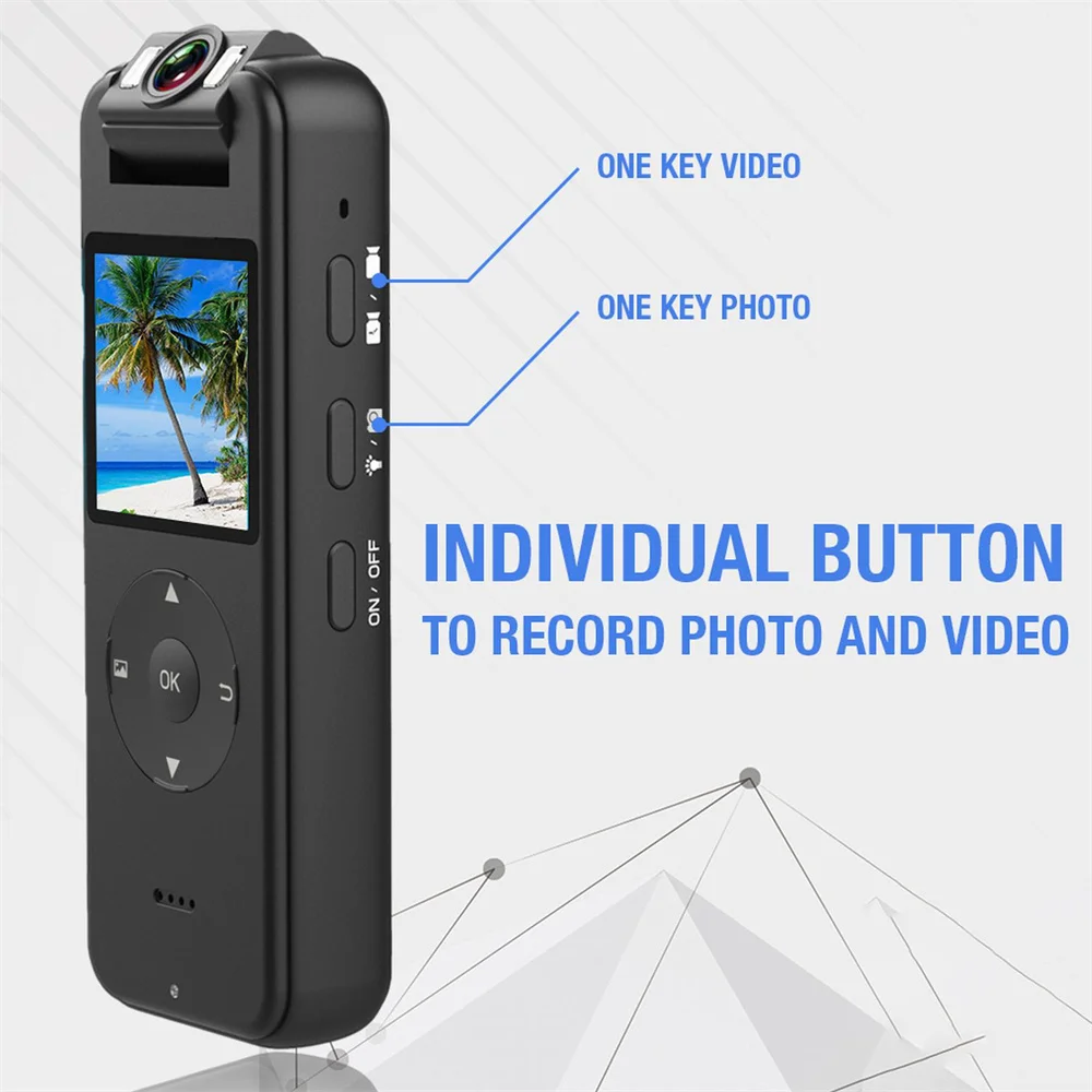 Mini telecamera 4K ad altissima definizione, registratore per le forze dell'ordine Bodycam Hotspot Wifi, registratore per motociclisti, fotocamera sportiva