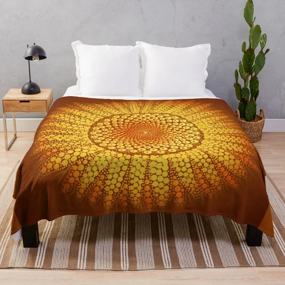 

I Spotted a Sunflower in Gold Throw Blanket Sofas Fashion Sofas Large wednesday Blankets