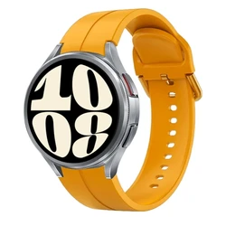 Premium Curved Silicone Watch Strap - Original Replacement Band for Samsung 6-6 Classic (Official orange B)