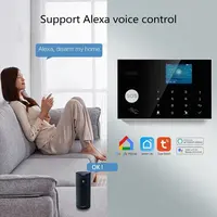 Caméra WIFI système d'alarme GSM sans fil système d'alarme de sécurité anti-cambriolage à domicile Tuya APP contrôle sirène détecteur de mouvement capteur de fumée PIR 2