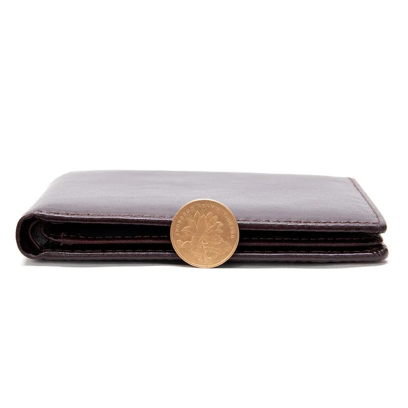 2023 New Men's Short Wallet Top Layer Cowhide Men's Fashion Casual Zero Wallet