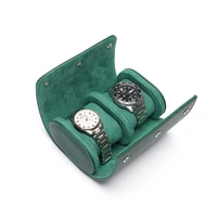 Embers vert montre rouleau 1 2 3 fentes luxe véritable montre boîte de rangement sac de voyage boîtier de montre boîte-cadeau pour Rolex 3