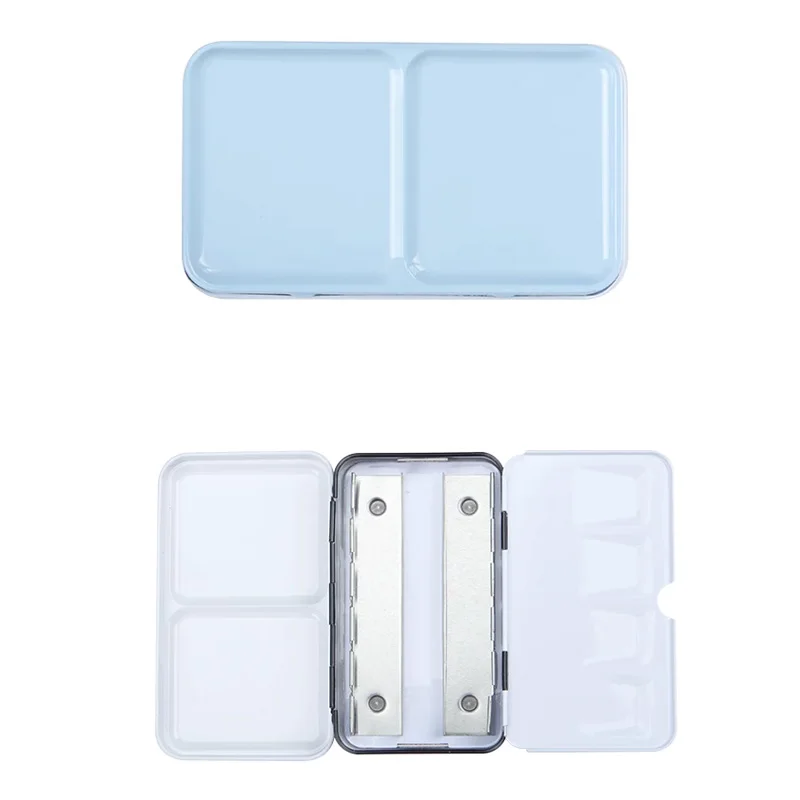 Watercolor Packing Iron Box Morandi Color Paint Metal Box Solid Watercolor Paint Distribution Palette Foldable with Card Slot