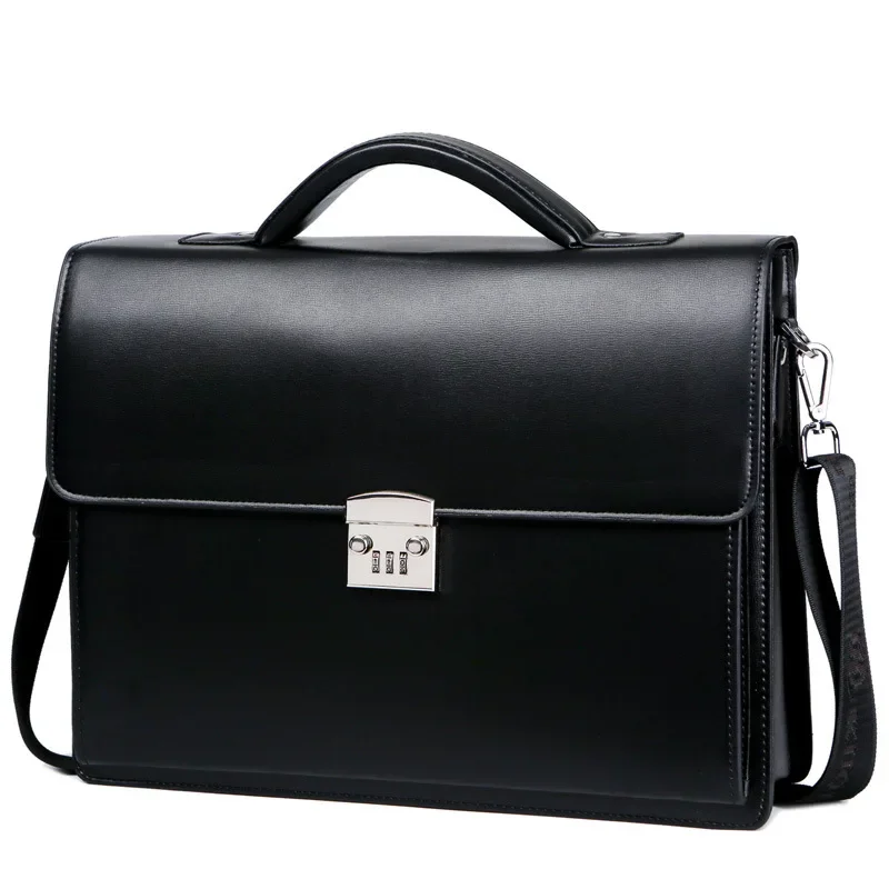 Leather Briefcase for Men Luxury Business Tote