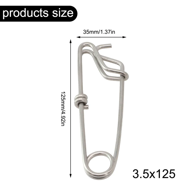 Lot de 2 pinces de pêche en acier inoxydable pour bateau, kayak, camping, cordon enroulé, cordon rétractable en acier inoxydable