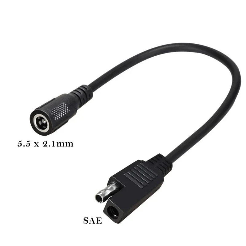 SAE to DC 5.5*2.1 Power Cord Cable For solar panels in car and motorcycle SAE to DC 5521 Power Cable Cord 5.5*2.1 Line