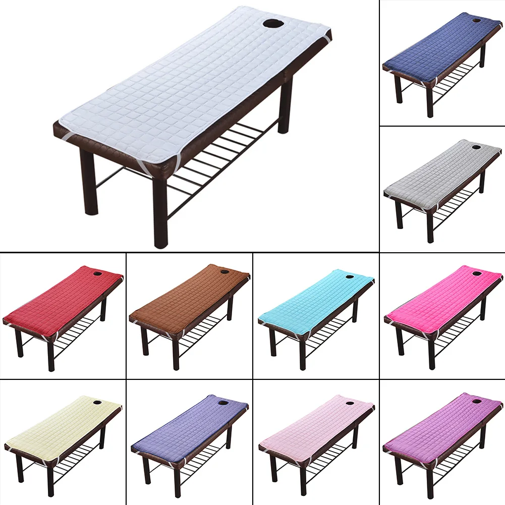 Non-slip Spa Massage Bed Table Sheet Beauty Massage Bed Mattress With Face Breath Hole Salon Mattress Sheet 3 Sizes