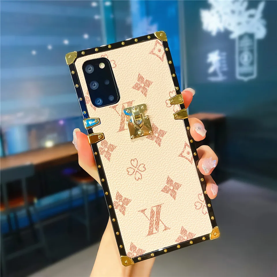 Musubo Luxury Brand Leather Case For Samsung Galaxy S22 Ultra S21 FE A71 A32 5G A12 A51 A70 Note 20 Ultra Funda Back Cover Coque cute samsung phone case
