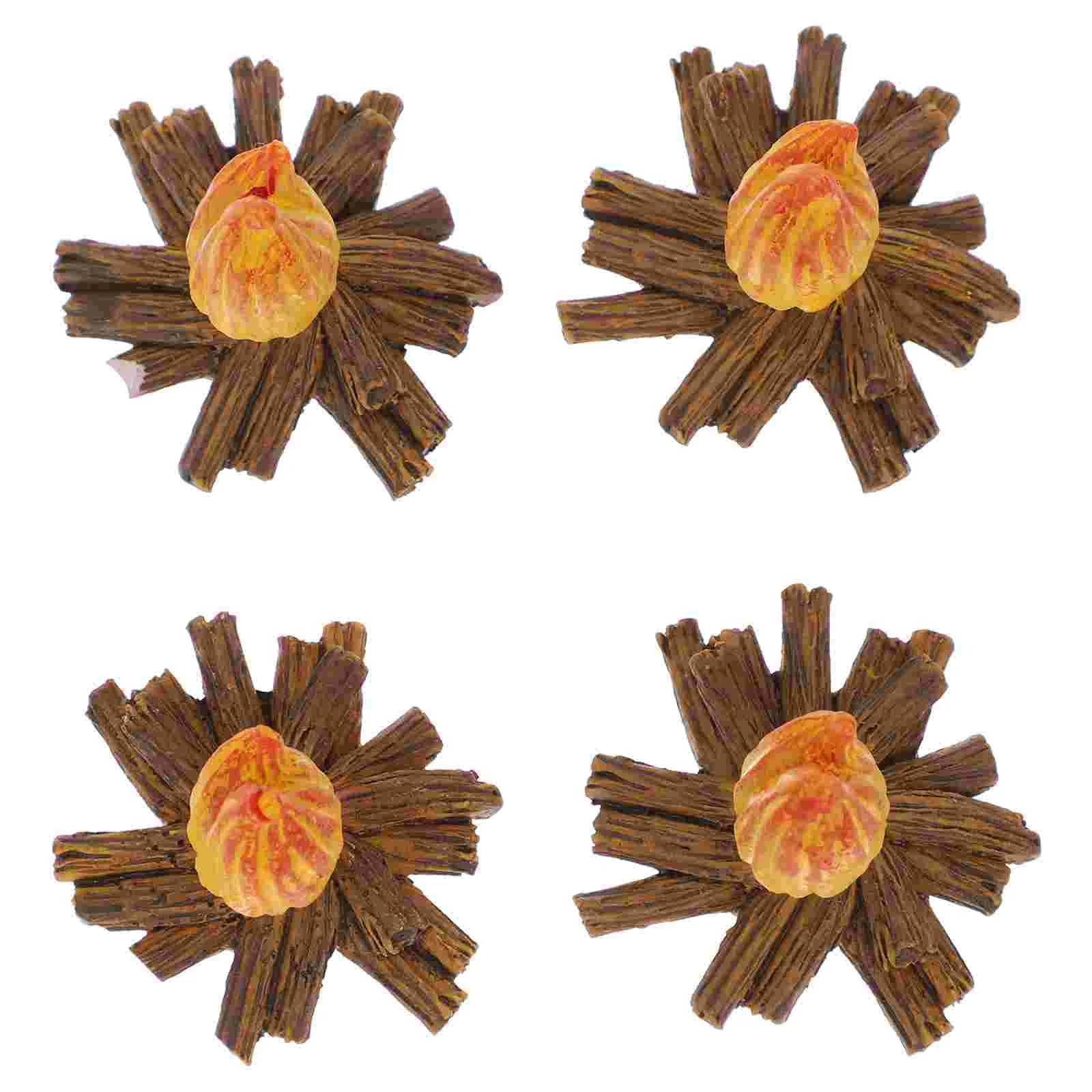 

Micro Landscape Ornaments Resin Fire Christmas Decorations Fake Fireplace Flames