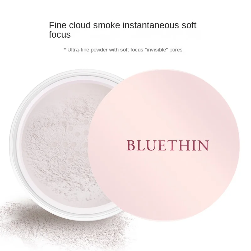 

BLUETHIN Skin Feeling Loose Powder Fixing Oil Control Powder Fine Nude Matte Not Card Powder Light Breathable Setting Powder