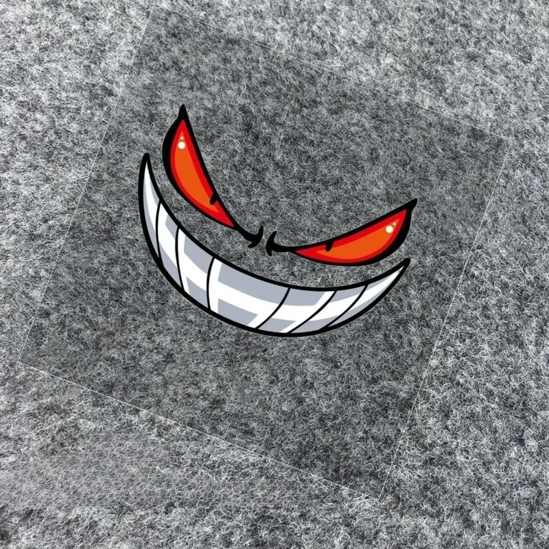 

Universal Demon Smiling Face Car Motorcycle Stickers and Decor for Auto Body Rear Windshield Cool Window Bumper Decal Waterproof