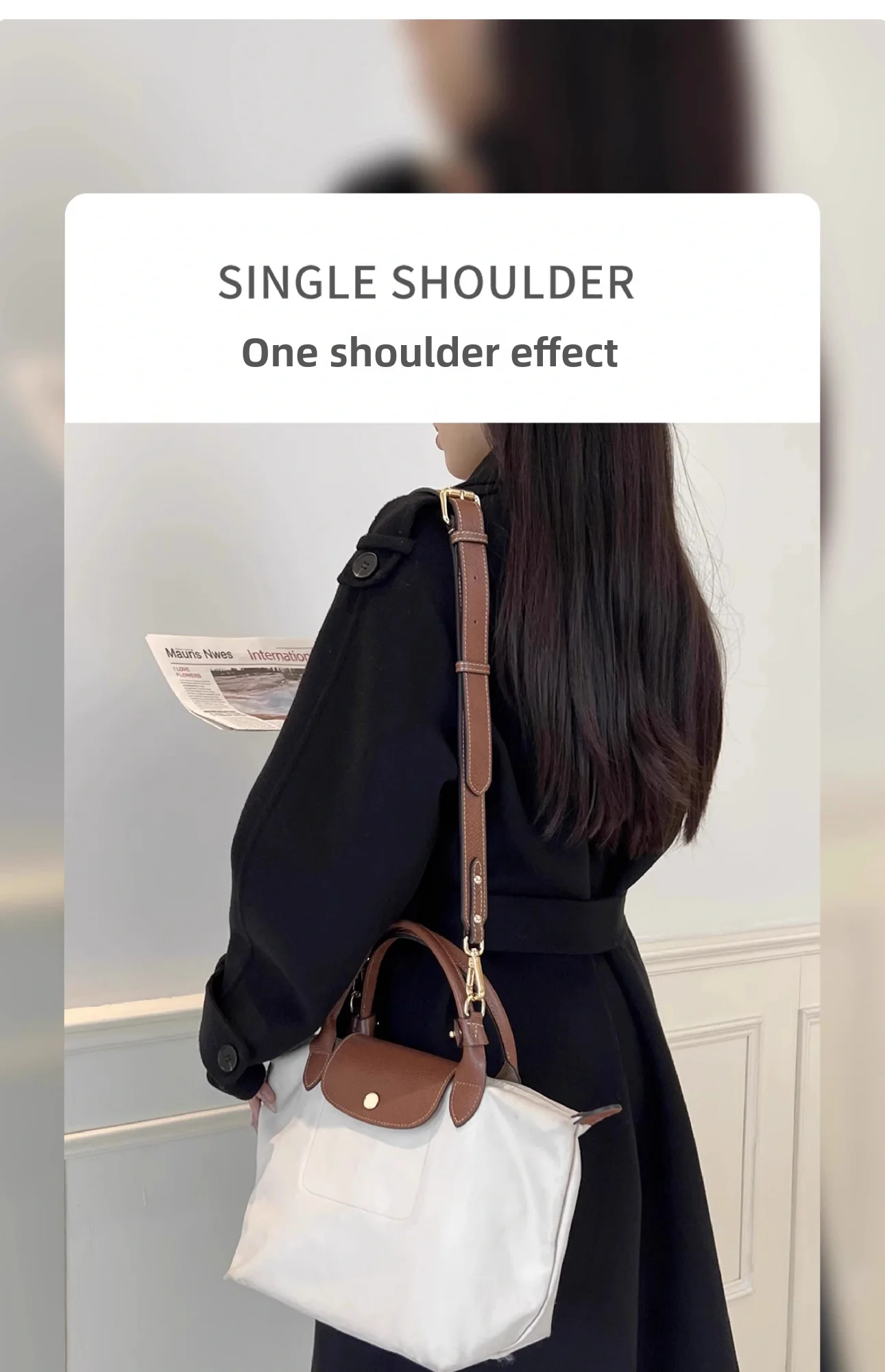Leather Bag Shoulder Strap For Longchamp S Durable Gift Bag Modification Without Punching Strap Bag Accessories