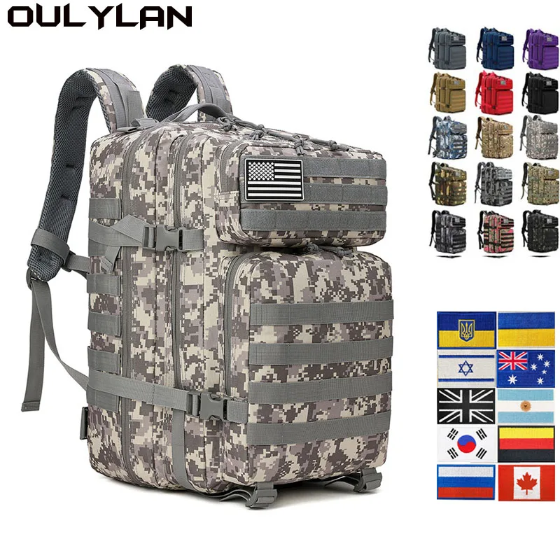 

30L/45L Camping Hunting Backpack Men Women Military Tactical Rucksack 3P Army Molle Assault Bag Waterproof Travel Hiking Bags