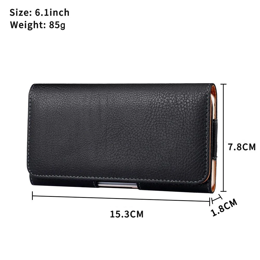 Sleek Leather Phone Belt Clip Holster Pouch Waist Bag