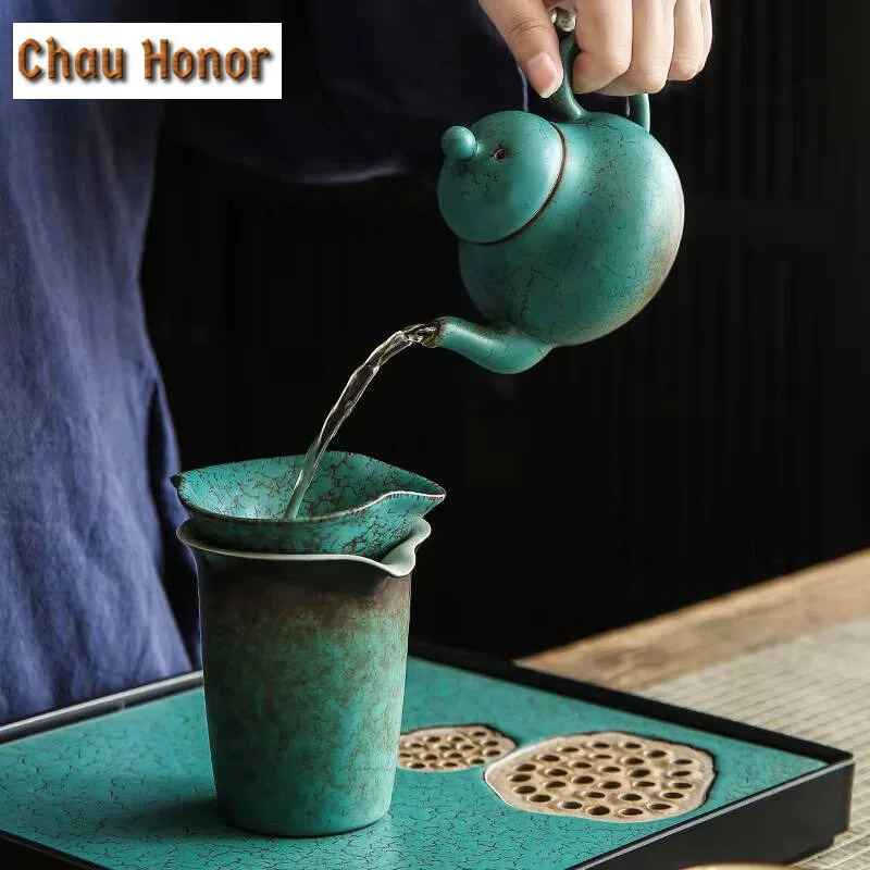 Japanese Style Turquoise Glaze Ceramic Tea Filter Creative Infusers For Teacup Chinese Kung Fu Tea Set Tea Ceremony Accessories