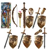 Children's Toy Weapon Shield Sword Hand Stage Performance Ancient Costume Acting Props Cosplay Accessories Plastic Safety Toys 1
