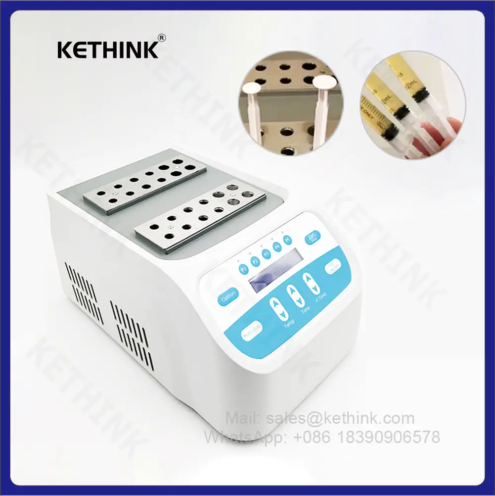 KT-ES2000 정확한 온도 제어 실험실 건조조 인큐베이터, 12mm 및 18mm 튜브용 알루미늄 건조 가열 블록 포함