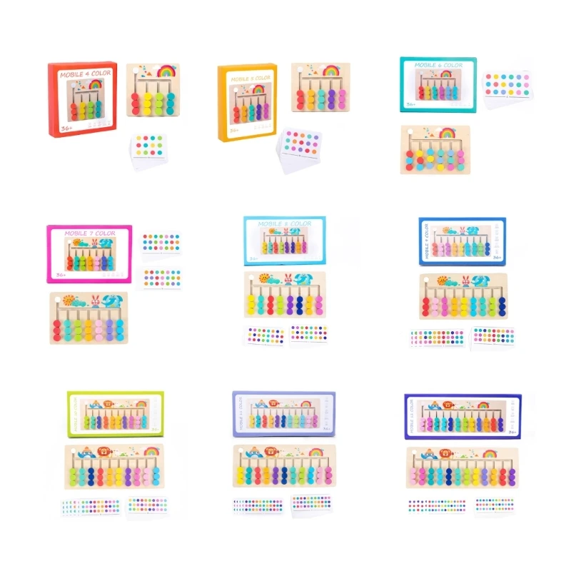 

Montessori Learning Toy Slide Puzzle Color Matching Teasers Logics Game Preschool Educational Toy Gifts