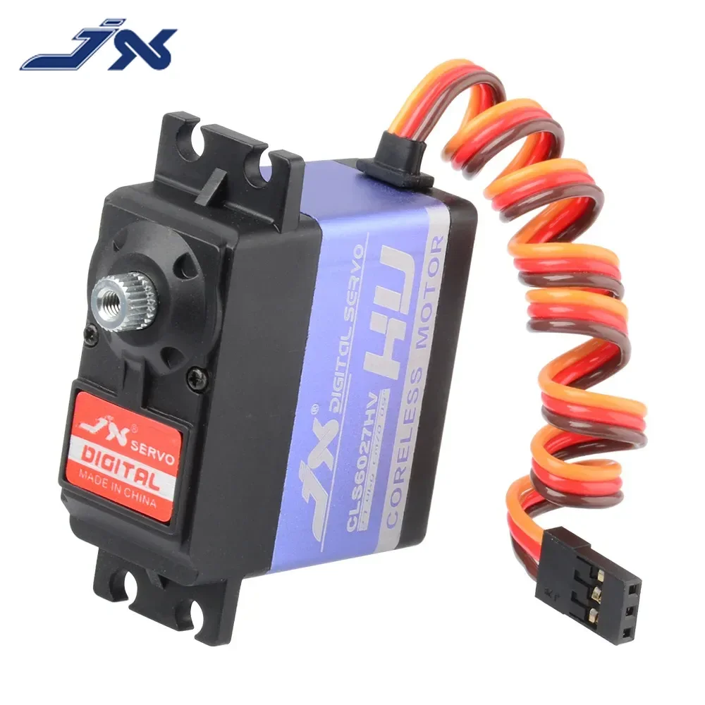 JX CLS6027HV 27 кг алюминиевый корпус металлическая Шестерня Высокое напряжение без сердечника цифровой сервопривод для запчастей радиоуправляемых автомобилей Аксессуары для гоночного дрона