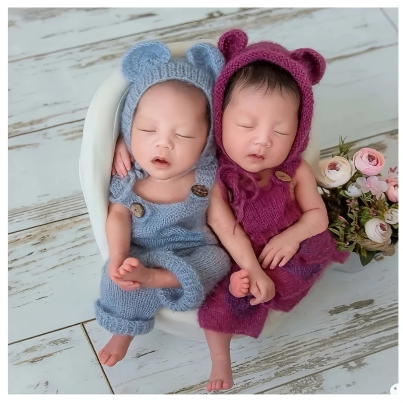 

10Types Newborn Photography Outfits Optional Crochet Knitted Photo Accessories Baby Costume Boys Girls Photographie Clothes