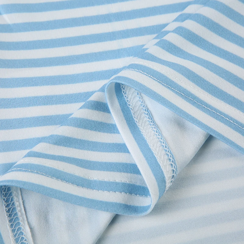 Sweetown Blue Stripe Basic Simple Sleeveless Crop Tops Women Strapless Tube Top Y2K Girl 2000s Summer Cute Streetwear Vest