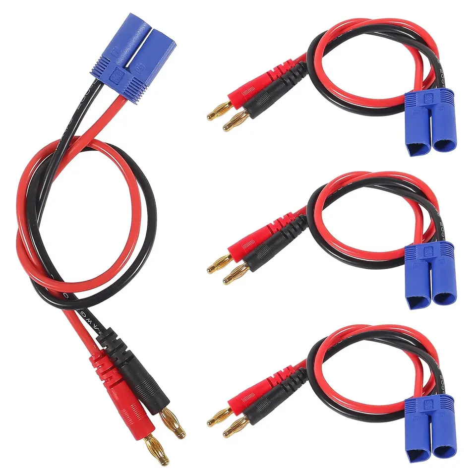 Conector Banana De 4mm Anti-flash Para Carga De Baterías LiPo - Protección Polarizada, Marca Modellbau-Kuno