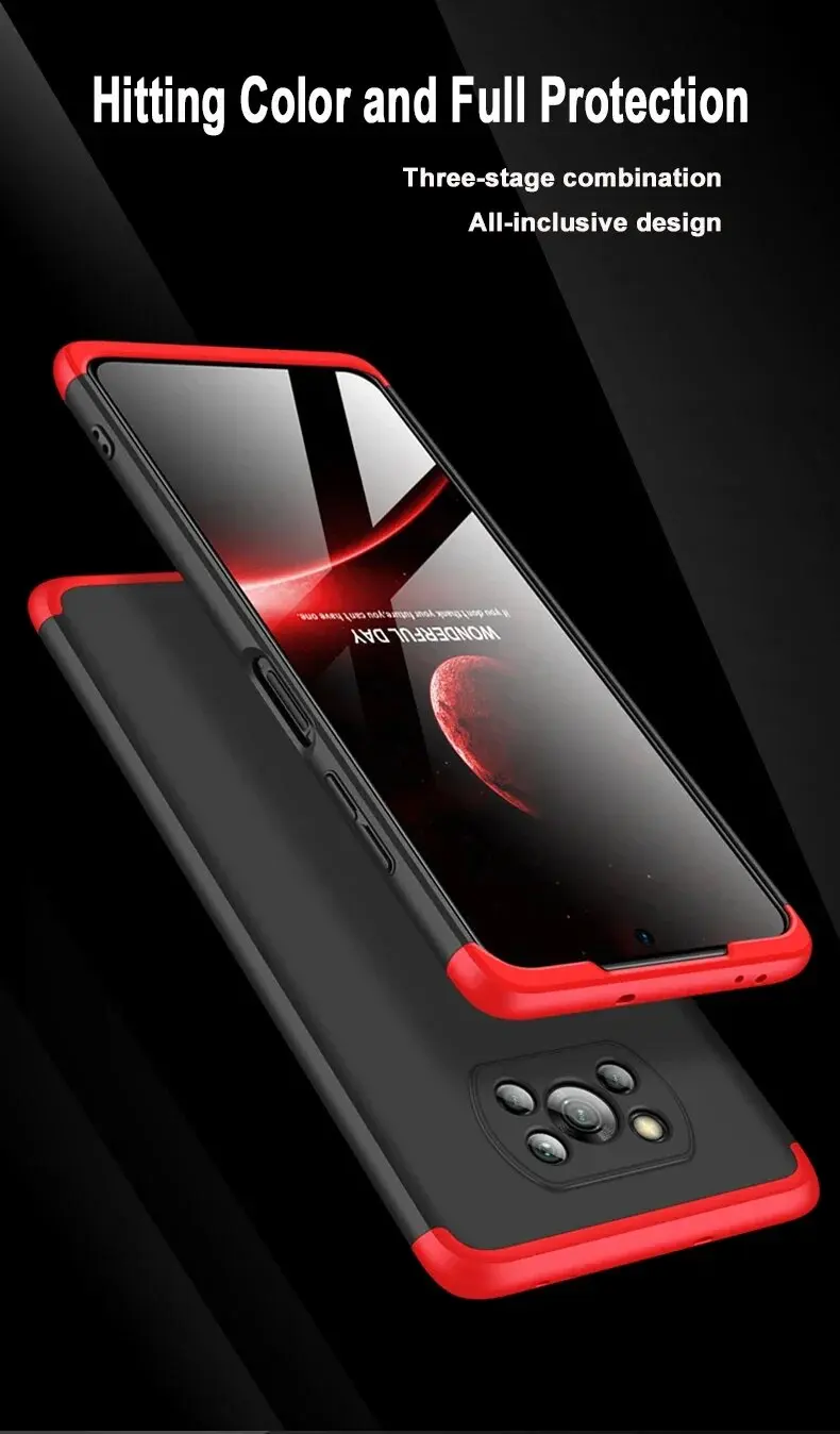 POCO X3 Pro Case 360 Degree Full Protection Hard Matte Shockproof Lens Protection Cover For Xiaomi POCO X3 NFC X3 6