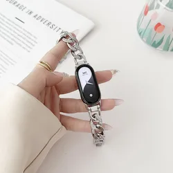 Silver Bling Luxury Metal Bracelet for Women - Dressy Chain Strap for Smart Bands (Silver)