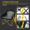 Oversized Padded Camping Chair Heavy Duty Quad Fold Arm Chair Portable for Outdoor - Support 450LBS 6