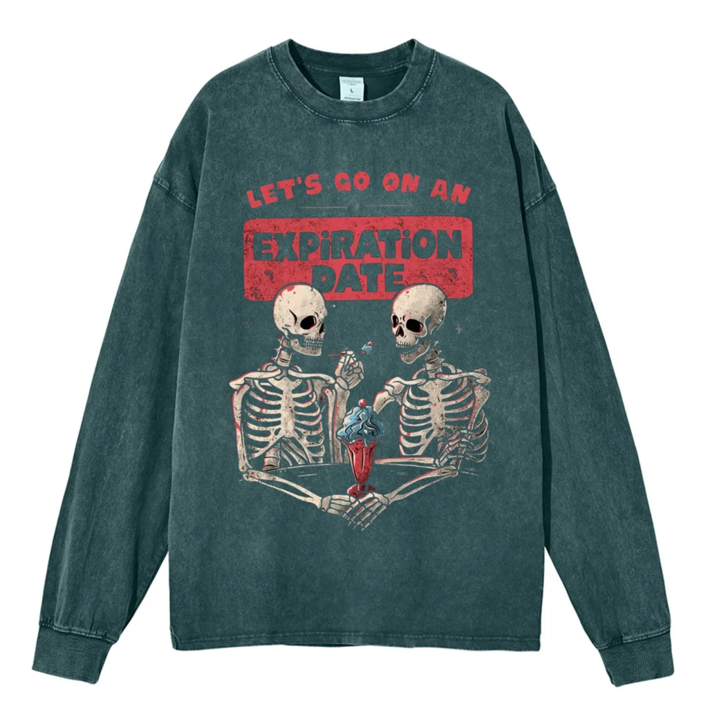 

Washed Old Round Neck Sweater for Men's Spring and Autumn Fashion Brand American High Street Loose Size Men's Pure Cotton Top Cl