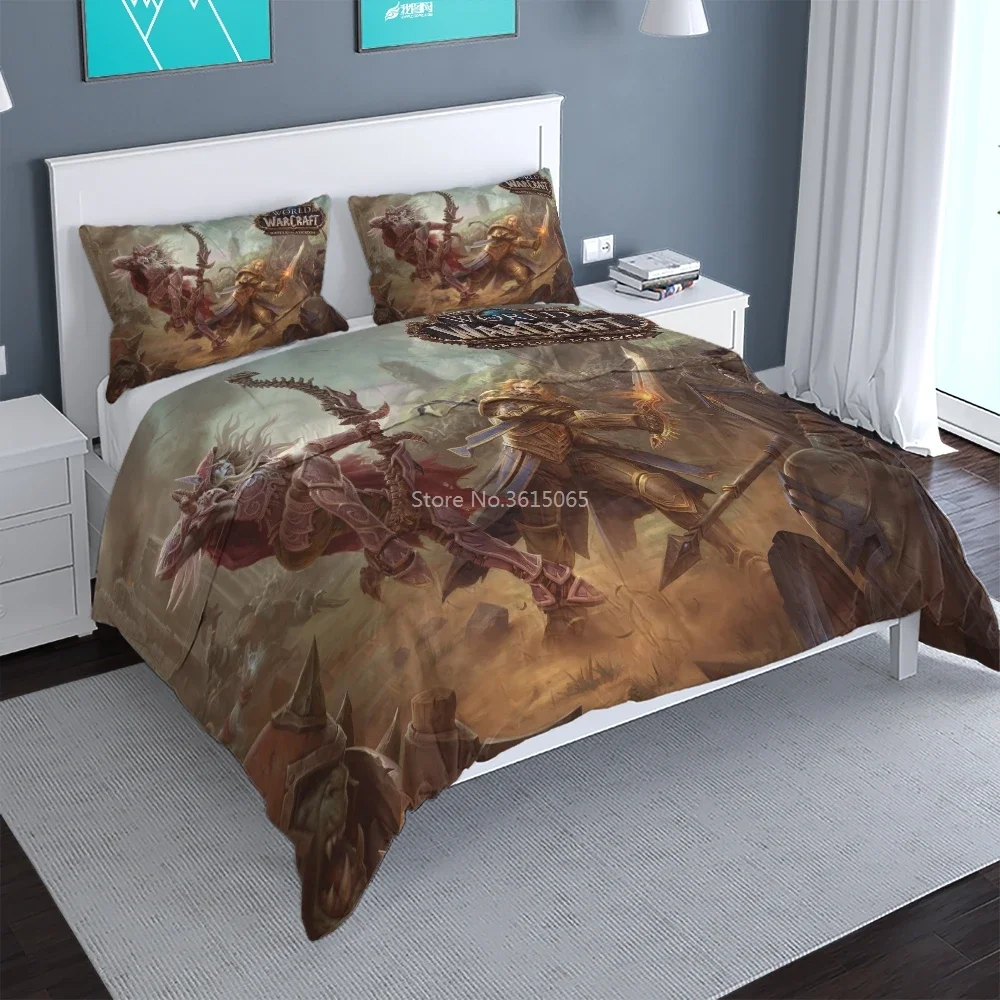Hot Game World of Warcraft Tribal Flag Logo Duvet Cover Set with Pillowcases 3d Bedding Set Bed Linen Bedclothes Twin Queen King 6